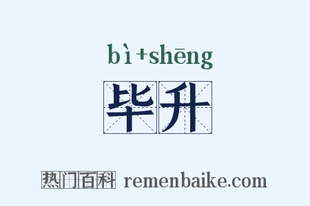 毕升是什么意思的图片
